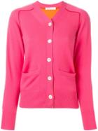Sacai Luck Two Tone Cardigan, Women's, Size: 3, Pink/purple, Cashmere