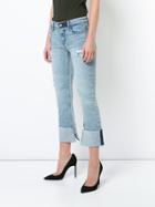 Rta Turn Up Hem Jeans - Blue