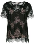 Gold Hawk Suzy Zig Zag Lace T-shirt - Black
