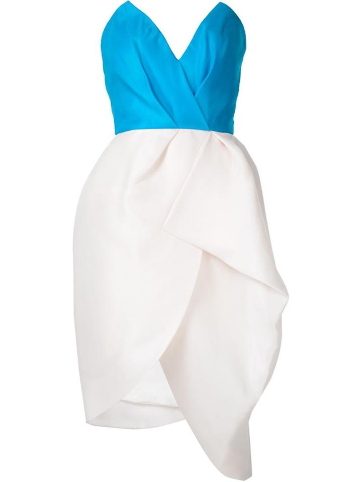 Monique Lhuillier Petal Effect Strapless Structured Dress