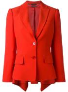 Alexander Mcqueen Tailored Blazer, Women's, Size: 40, Red, Viscose/acetate/cupro