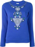 Kenzo Embroidered Sweatshirt, Women's, Size: Xs, Blue, Cotton