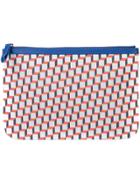 Pierre Hardy Geometric Print Clutch - Blue