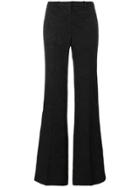 Theory Flared Jacquard Trousers - Black
