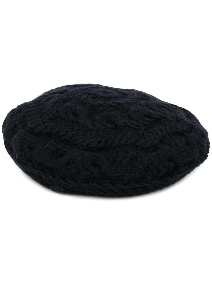 Maison Michel - Tal Beret - Women - Cashmere/wool - One Size, Black, Cashmere/wool