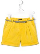 Miss Blumarine Bow Belt Shorts, Girl's, Size: 8 Yrs, Yellow/orange
