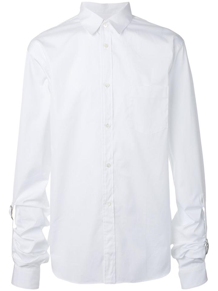 Comme Des Garçons Shirt - Buckle Detail Poplin Shirt - Men - Cotton - M, White, Cotton