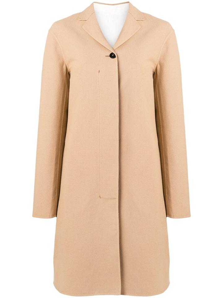 Jil Sander Concealed Front Coat - Neutrals