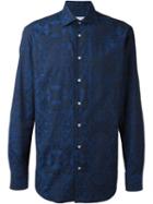 Etro Paisley Print Shirt, Men's, Size: 40, Blue, Cotton