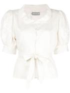 Innika Choo Floral Embroidered Blouse - White