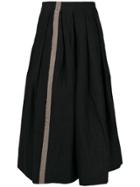 Uma Wang A-line Flared Skirt - Black