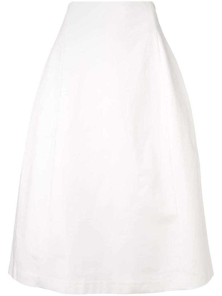 Theory Stretch Cotton Tulip Skirt - White