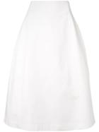 Theory Stretch Cotton Tulip Skirt - White