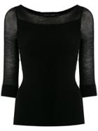 Gloria Coelho Knitted Blouse - Black