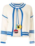 Mira Mikati Monster Pom Pom Cardigan - Yellow