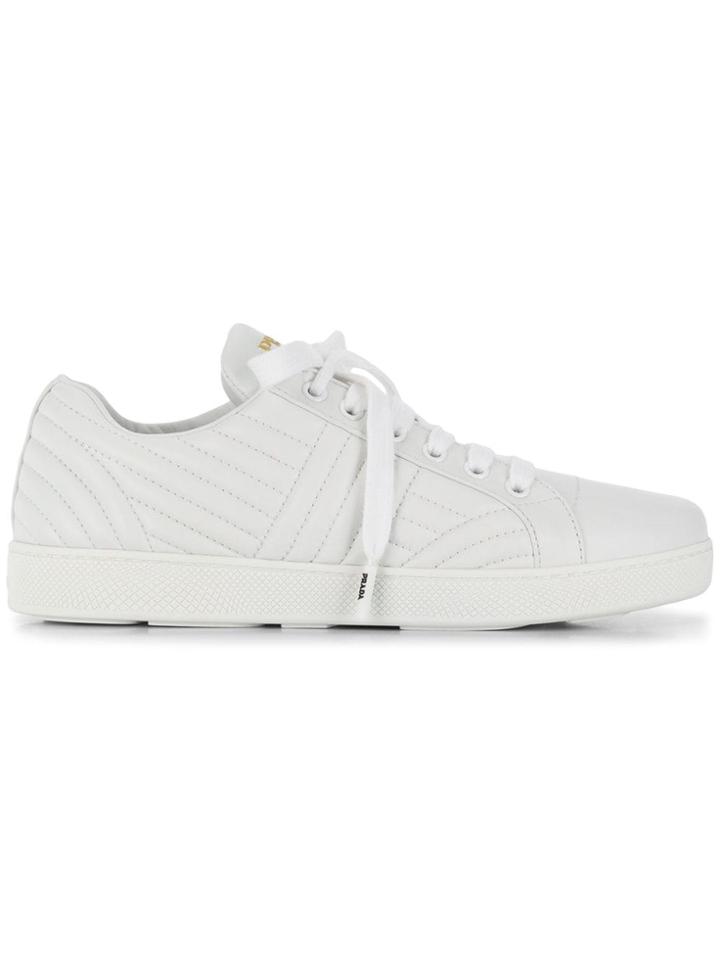 Prada Matelassé Sneakers - White