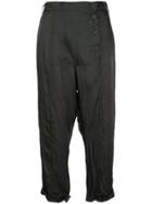 Taylor Cropped Drop-crotch Trousers - Black