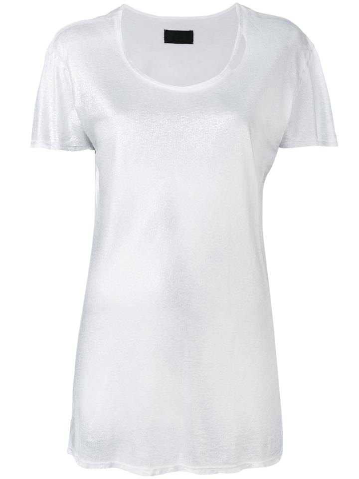 Rta Shimmer-effect Top - White