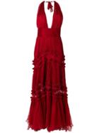 Maria Lucia Hohan Long Halter Neck Gown - Red