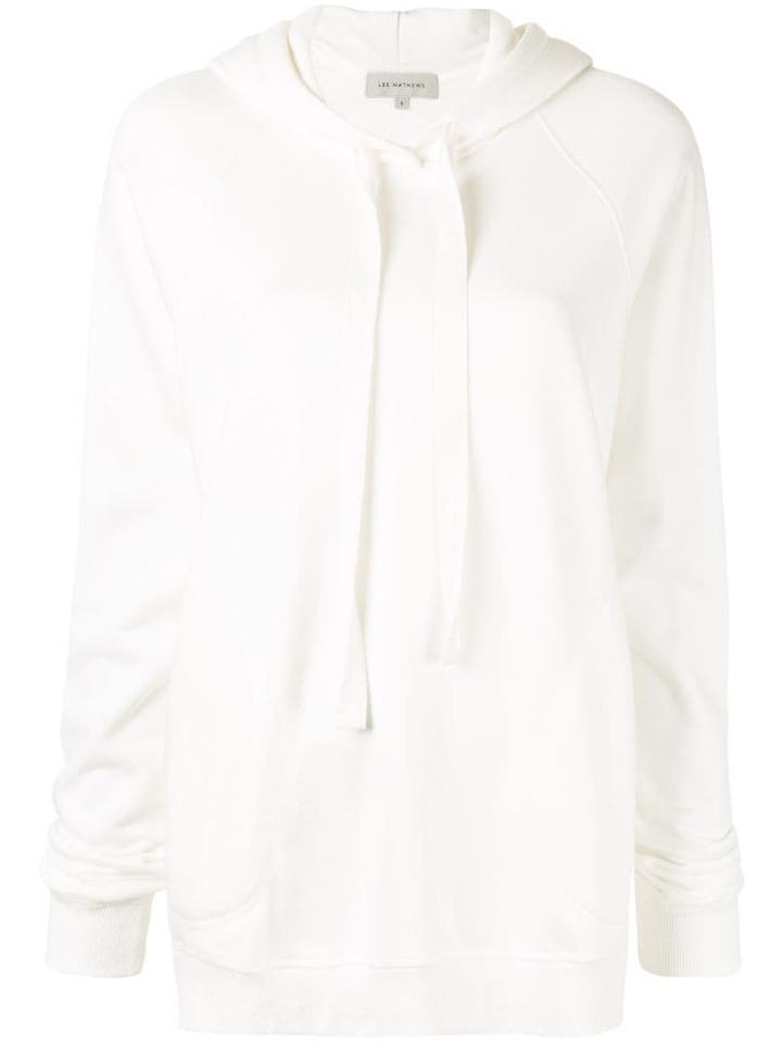Lee Mathews Relaxed-fit Barclay Hoodie - White