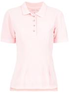 À La Garçonne Fitted Waist Polo Shirt - Pink & Purple
