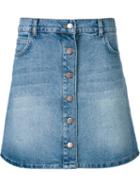 Just Female A-line Buttoned Denim Skirt