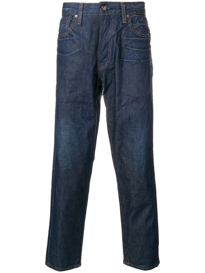 Levi's: Made & Crafted Cropped Wide Jeans - Blue