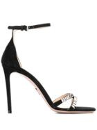 Prada Embellished Stiletto Sandals - Black