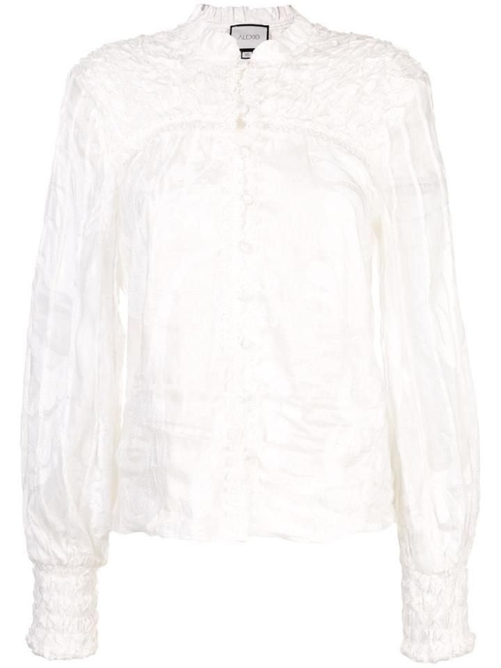 Alexis Bismarck Embroidered Blouse - White