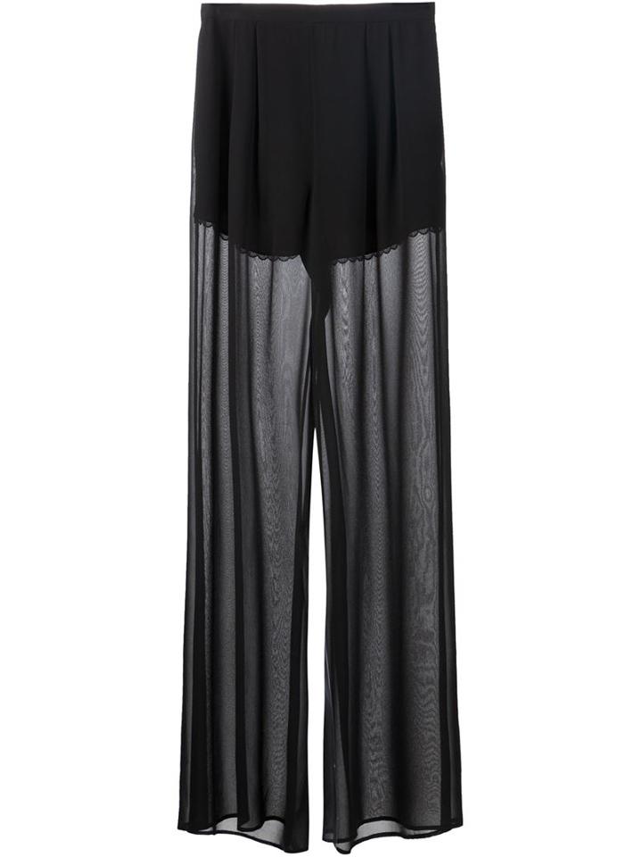 Fleur Du Mal Sheer Wide Leg Trousers