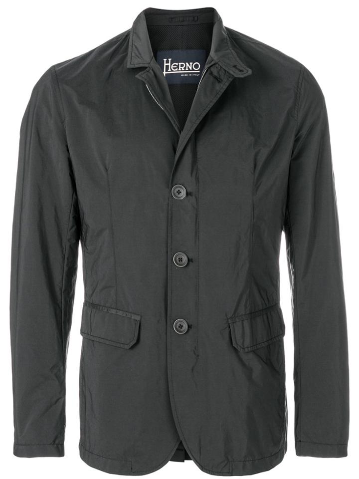 Herno Mandarin-collar Blazer - Black