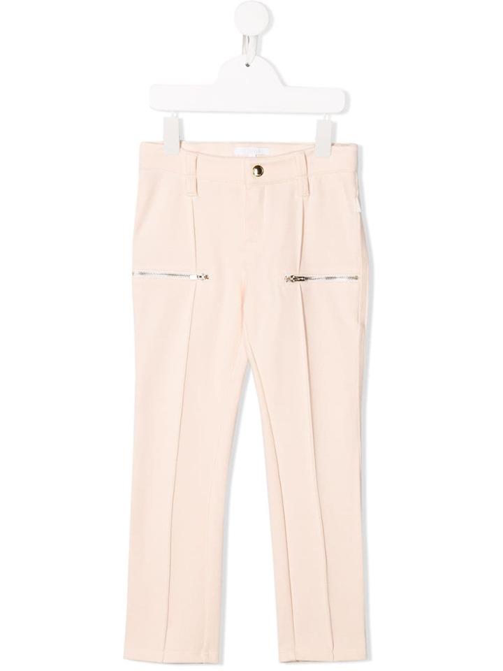 Chloé Kids Zipped Pockets Trousers - Pink