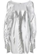 Iro Cuffed Sleeve Metallic Dress