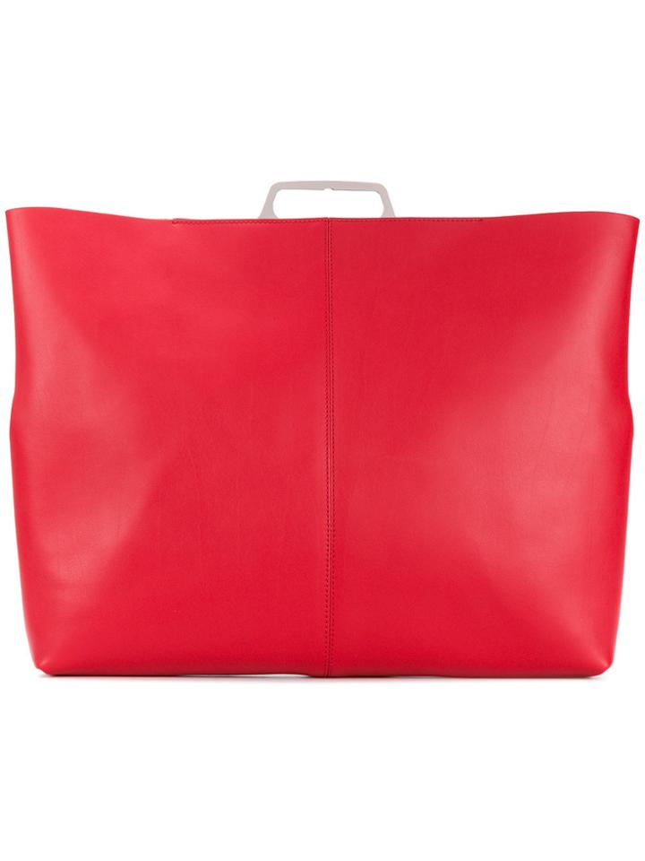 Mm6 Maison Margiela Square Tote Bag - Red