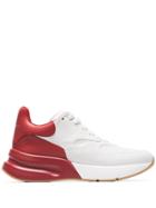 Alexander Mcqueen White And Red Runner Leather Low-top Sneakers