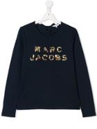 Little Marc Jacobs Teen Embellished Logo T-shirt - Blue