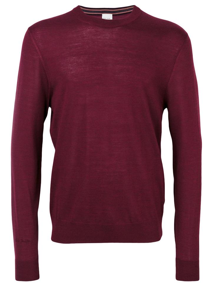 Paul Smith - Crew Neck Jumper - Men - Merino - Xs, Pink/purple, Merino
