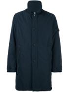 Stone Island High Neck Coat, Men's, Size: Xxl, Blue, Polyester/polyamide/cotton