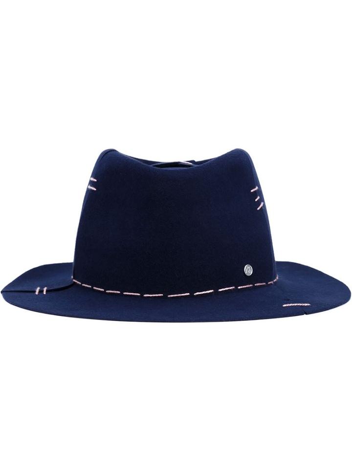 Maison Michel 'anre' Hat, Women's, Size: Small, Blue, Cotton/rabbit Fur/viscose