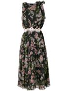 Giambattista Valli Floral Midi Dress - Black