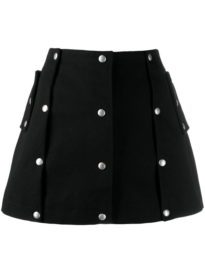 Courrèges Button Skirt - Black