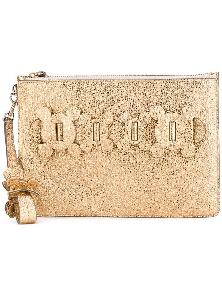 Anya Hindmarch - 'graduation' Large Pouch - Women - Leather - One Size, Yellow/orange, Leather