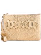 Anya Hindmarch - 'graduation' Large Pouch - Women - Leather - One Size, Yellow/orange, Leather