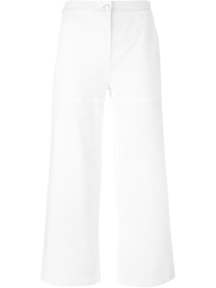 T By Alexander Wang Wide Leg Trousers, Women's, Size: 4, Cotton/spandex/elastane