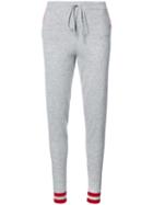 Chinti & Parker - Cherry Print Track Pants - Women - Cashmere - M, Grey, Cashmere