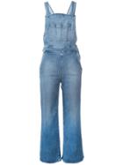 Frame Denim Wide Leg Dungarees - Blue
