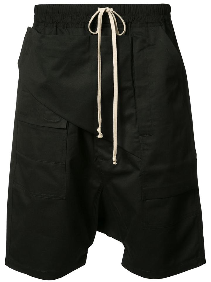 Rick Owens Drkshdw Memphis Shorts, Men's, Size: Small, Black, Cotton