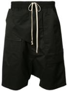 Rick Owens Drkshdw Memphis Shorts, Men's, Size: Small, Black, Cotton