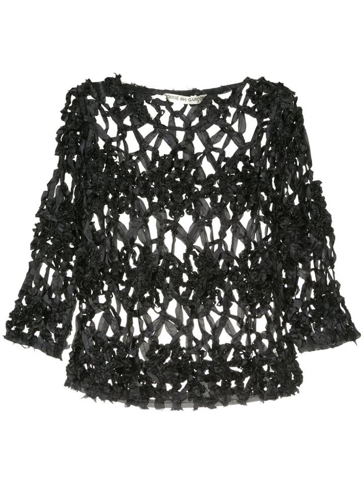 Comme Des Garçons Vintage Loose Cut Out Top - Black