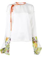 Act N&deg;1 Laced Blouse, Women's, Size: 40, White, Silk/viscose